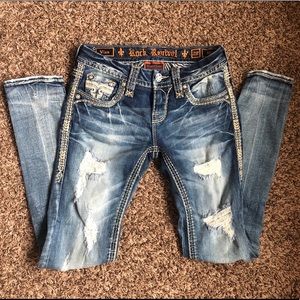 Rock Revival Distressed Skinny Jean | Vien | 26